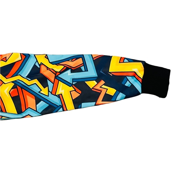 DENIS Graffiti Hoodie ~ Men's Small Multicolored * - Picture 5 of 6